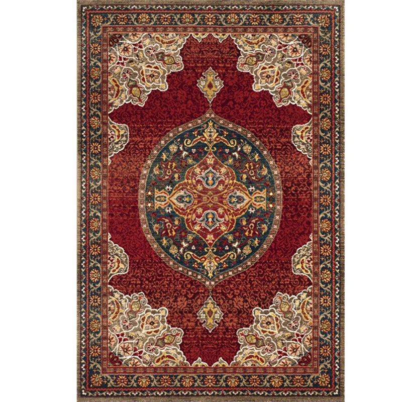 Mitte des Jahrhunderts moderne Heimdekoration Teppich Medaillon Print Polyester Teppich waschbarer Innen Teppich