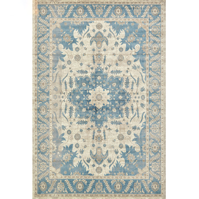 Mitte des Jahrhunderts moderne Heimdekoration Teppich Medaillon Print Polyester Teppich waschbarer Innen Teppich