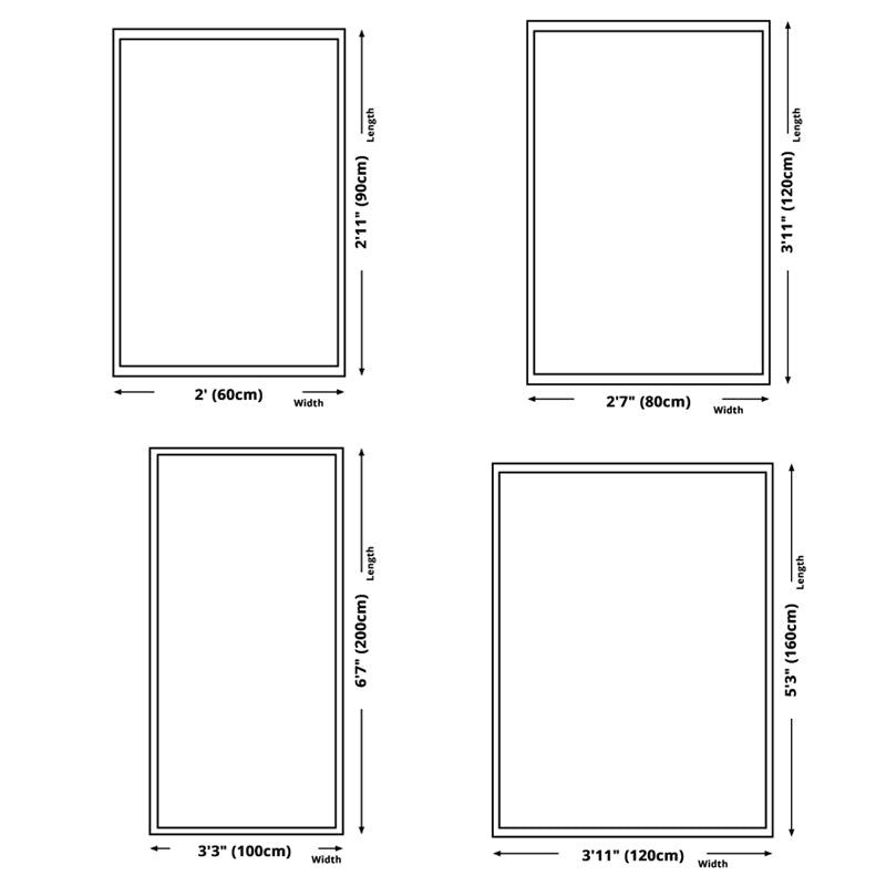 Blue Living Room Indoor Rug Casual Geometric Area Carpet Polyester Anti-Split Carpet