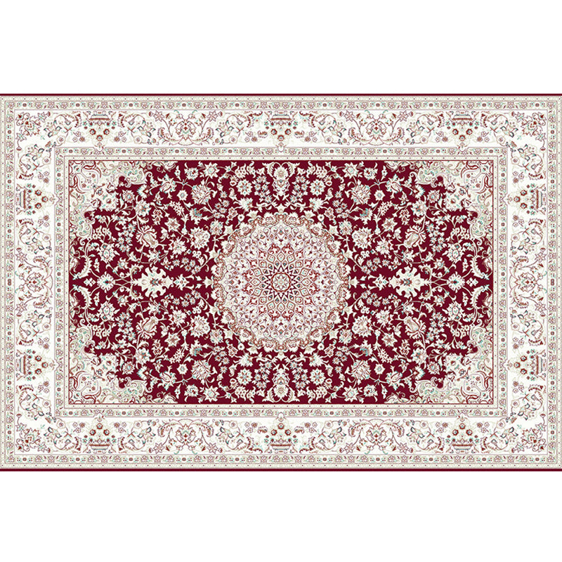 Mitte des Jahrhunderts Indoor Teppich Antiquen Blumendruck Teppich Polyester Anti-Rutsch-Rücken Teppich für Wohnkultur