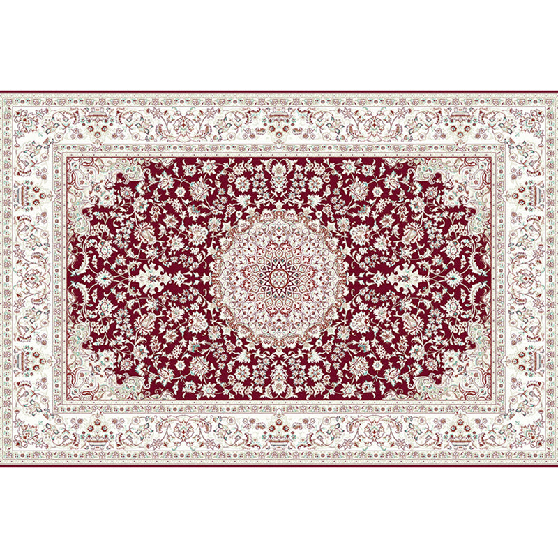 Mitte des Jahrhunderts Indoor Teppich Antiquen Blumendruck Teppich Polyester Anti-Rutsch-Rücken Teppich für Wohnkultur