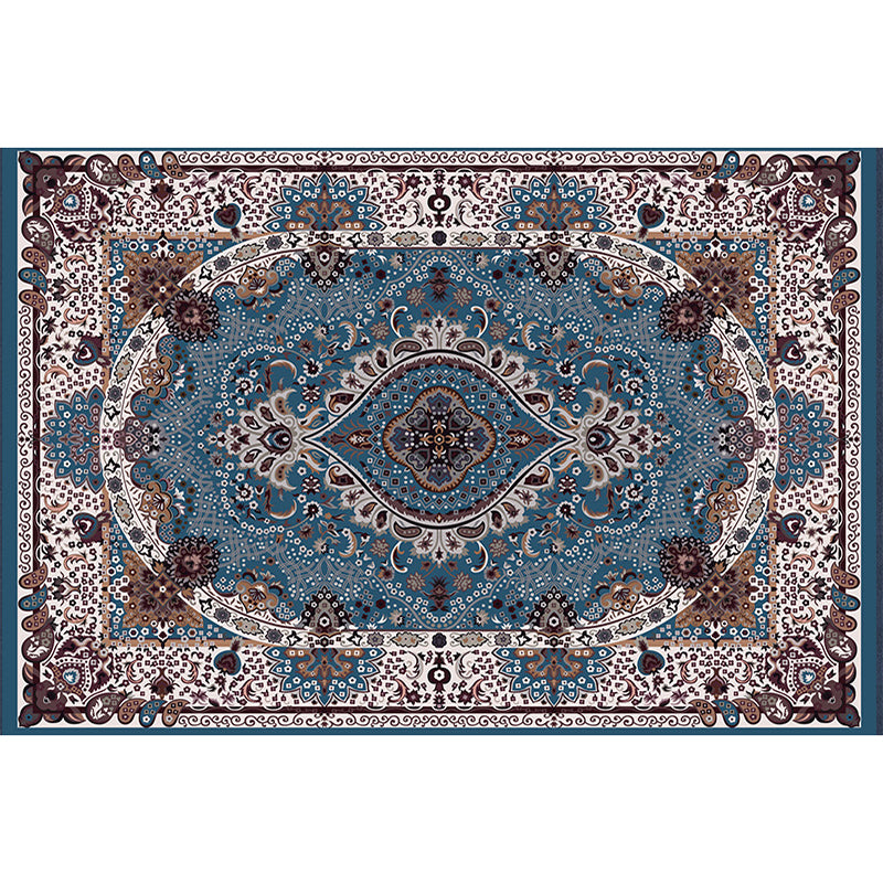 Mitte des Jahrhunderts Indoor Teppich Antiquen Blumendruck Teppich Polyester Anti-Rutsch-Rücken Teppich für Wohnkultur