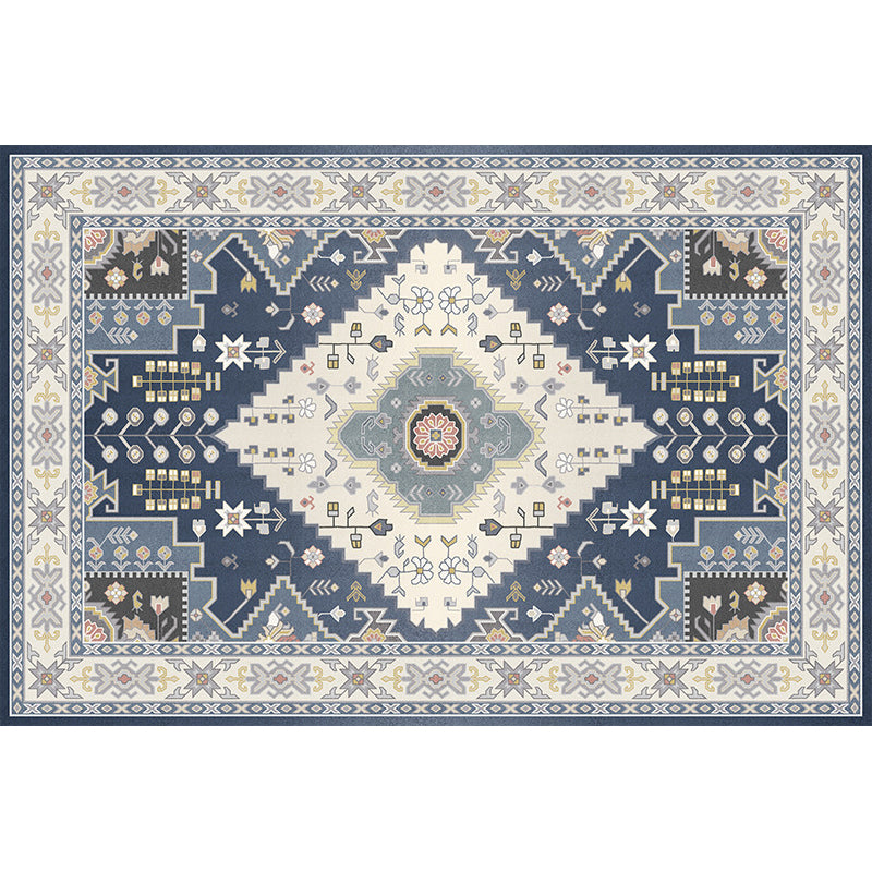 Nostalgie Indoor Teppich Floraldruck Mitte des Jahrhunderts Teppich Polyester Nicht-Schlupf-Rückschlag Teppich für Wohnzimmer