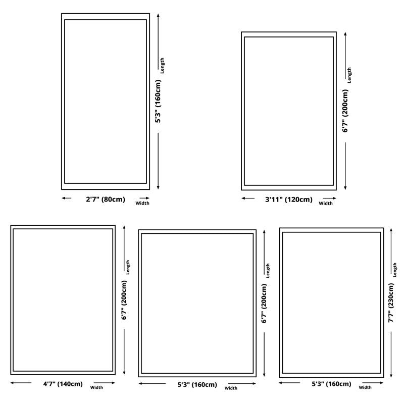 Modern Geometric Pattern Carpet Blue Polyester Area Rug Non-Slip Backing Rug for Home Decor