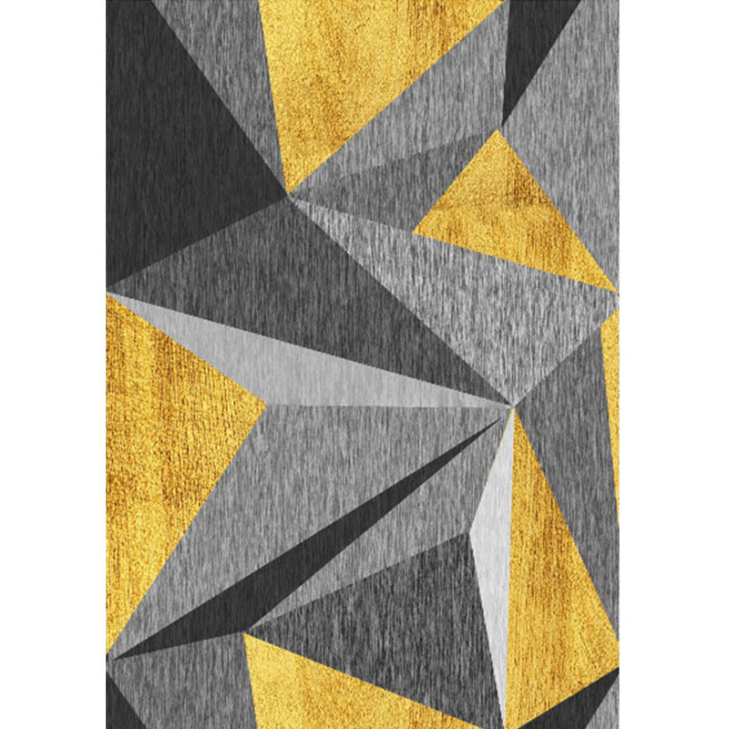 Tan Casual Indoor Carpet Polyester Geometric Area Rug Washable Carpet for Indoor Room