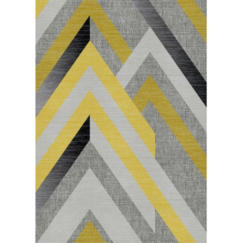 Tan Casual Indoor Carpet Polyester Geometric Area Rug Washable Carpet for Indoor Room