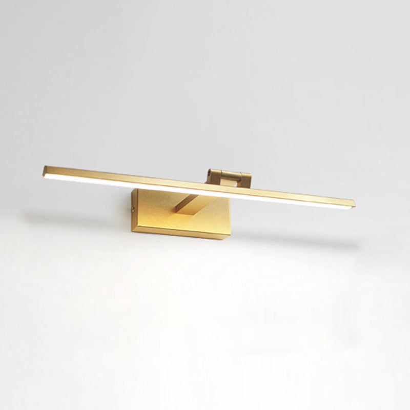 Gold Linear LED Wall Lamp in Modern Concise Style Aluminium Indoor Wall Sconce with Silicone Shade