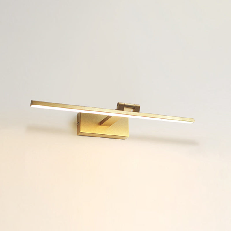 Gold Linear LED Wall Lamp in Modern Concise Style Aluminium Indoor Wall Sconce with Silicone Shade