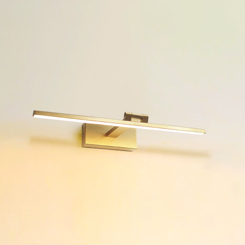 Gold Linear LED Wall Lamp in Modern Concise Style Aluminium Indoor Wall Sconce with Silicone Shade