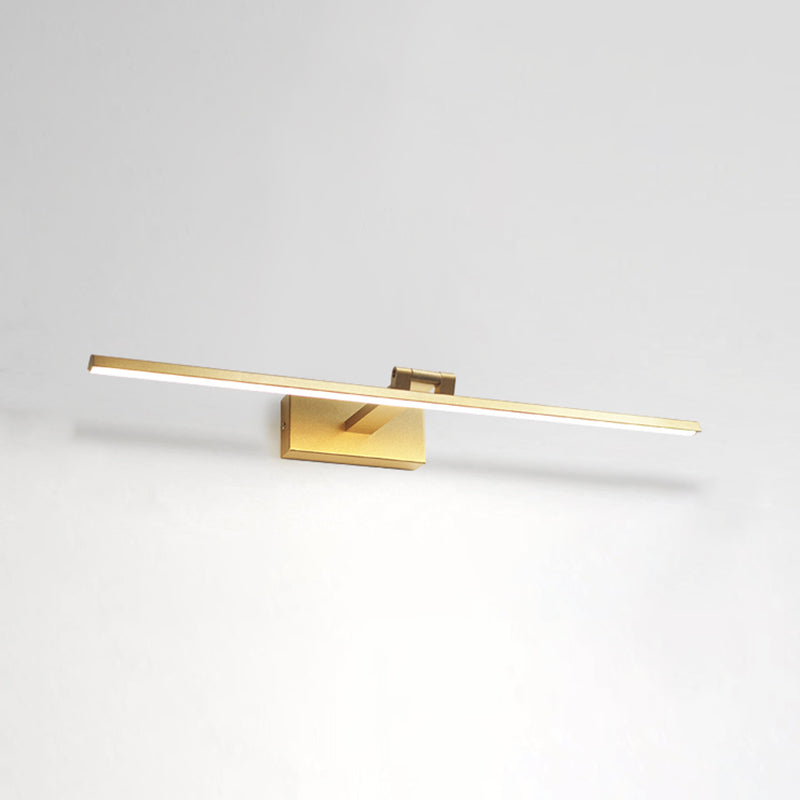 Gold Linear LED Wall Lamp in Modern Concise Style Aluminium Indoor Wall Sconce with Silicone Shade