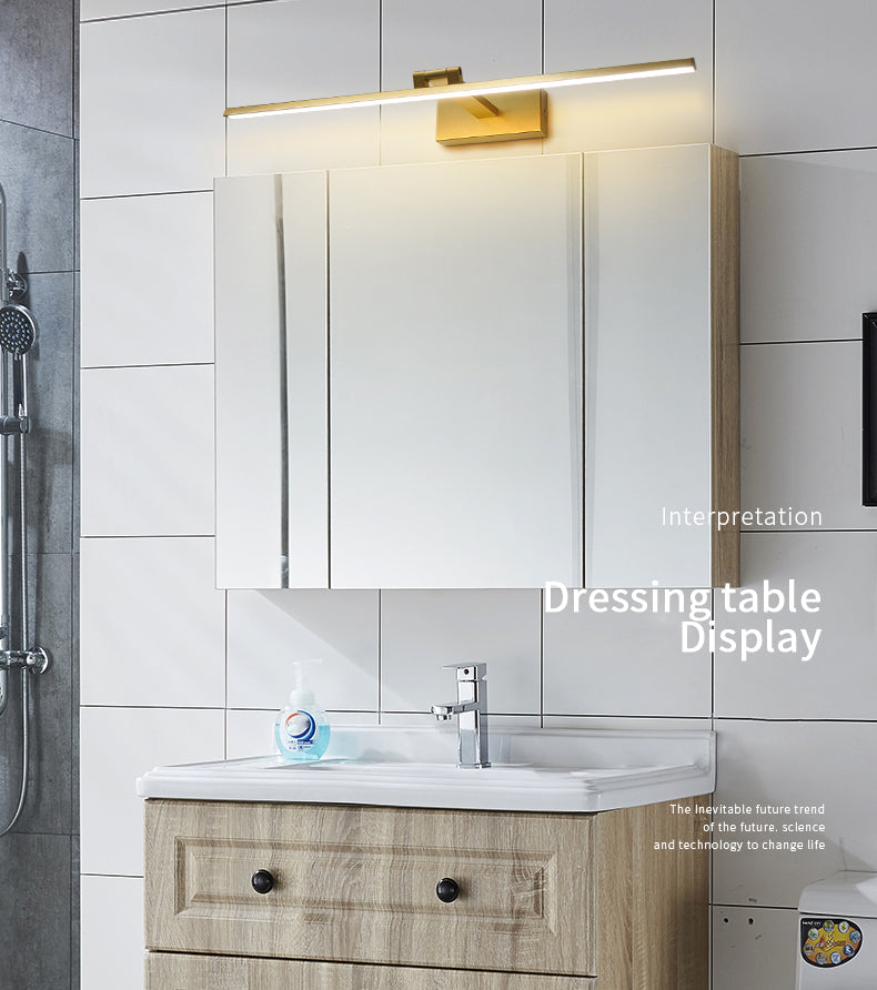 Gold Linear LED Wall Lamp in Modern Concise Style Aluminium Indoor Wall Sconce with Silicone Shade