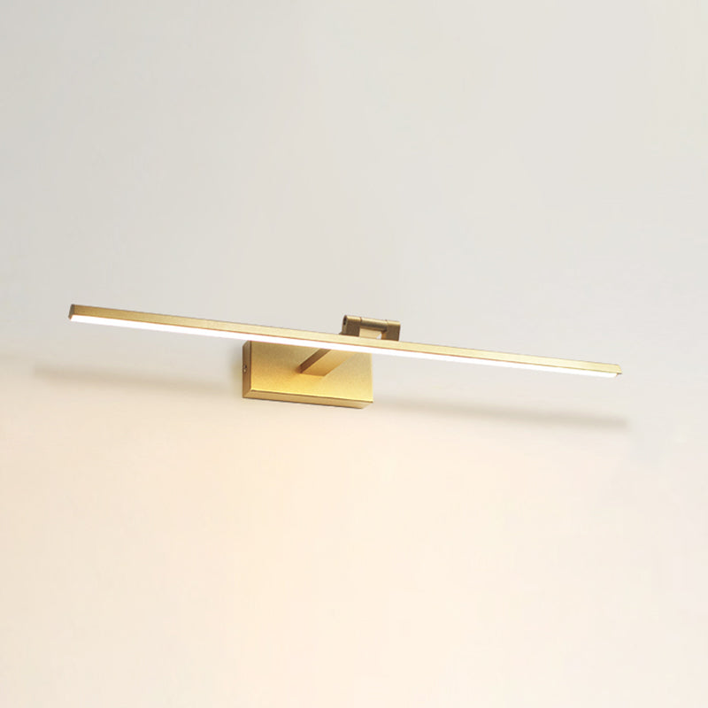 Gold Linear LED Wall Lamp in Modern Concise Style Aluminium Indoor Wall Sconce with Silicone Shade