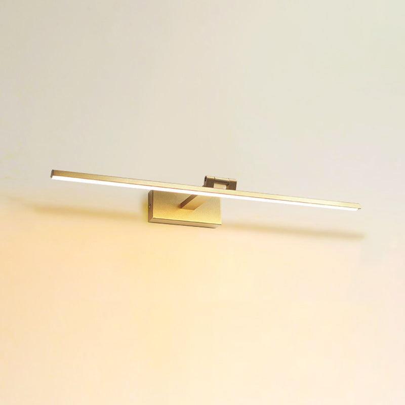 Gold Linear LED Wall Lamp in Modern Concise Style Aluminium Indoor Wall Sconce with Silicone Shade