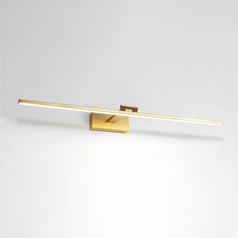 Gold Linear LED Wall Lamp in Modern Concise Style Aluminium Indoor Wall Sconce with Silicone Shade