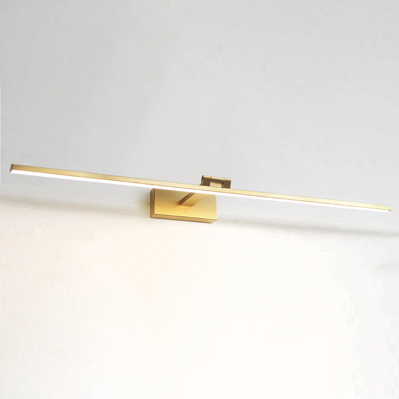 Gold Linear LED Wall Lamp in Modern Concise Style Aluminium Indoor Wall Sconce with Silicone Shade