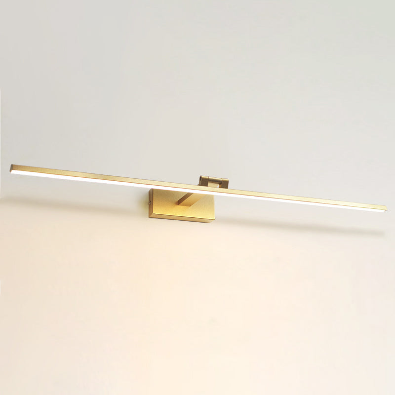 Gold Linear LED Wall Lamp in Modern Concise Style Aluminium Indoor Wall Sconce with Silicone Shade