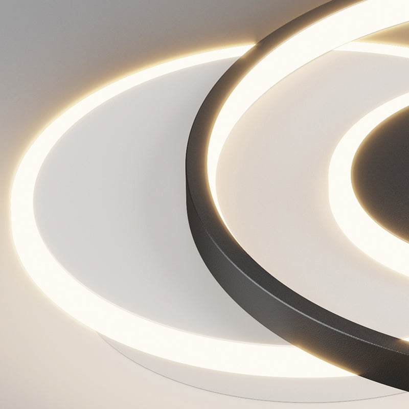 Plafonnier de chambre rond moderne encastré en métal