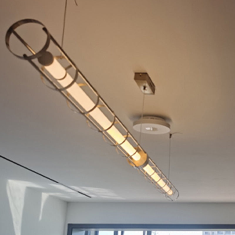 Luci a sospensione contemporanea illuminazione isola lineare lampada sospesa in oro