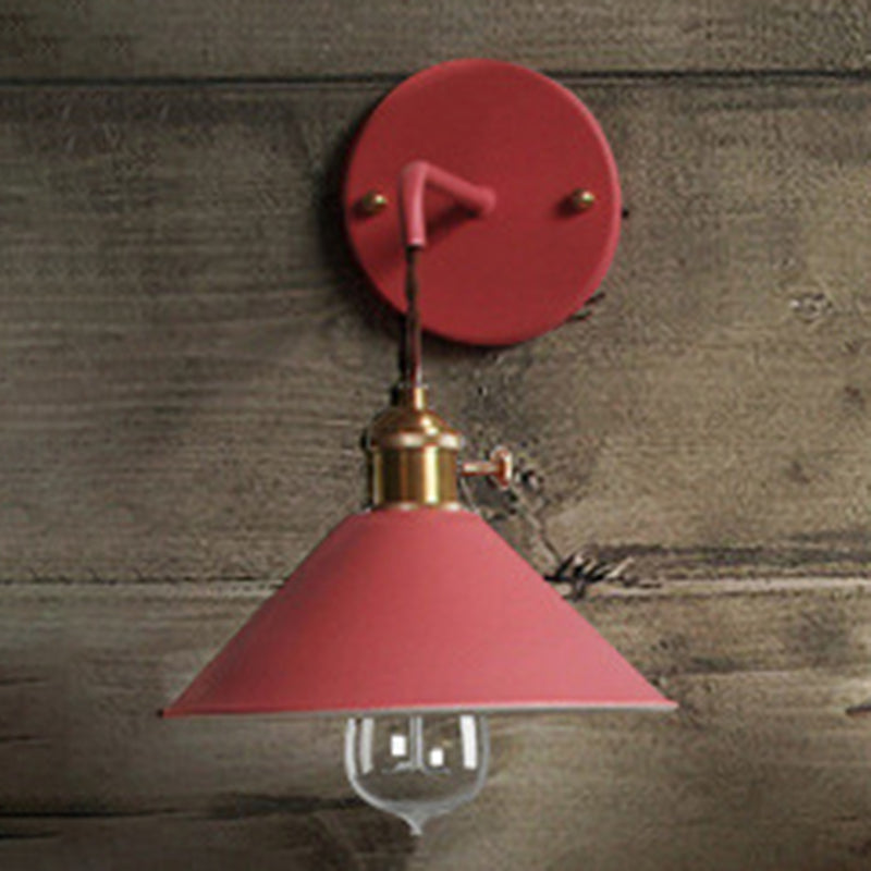 Moderne kreative Kegel Hängende Wandleuchten schmiedeeisere Makkaronwandlampe für Innenräume