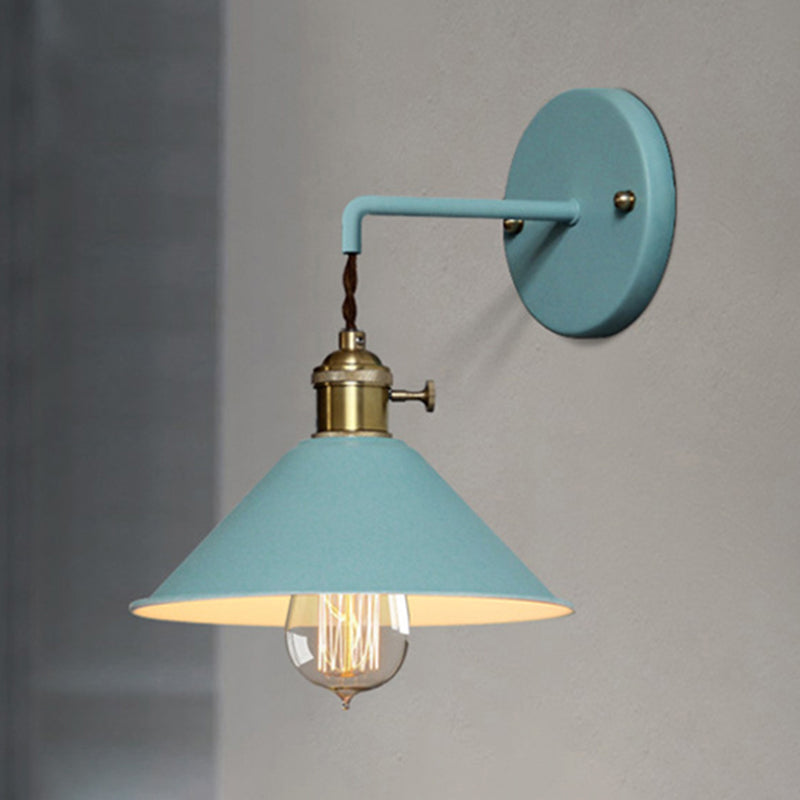 Moderne kreative Kegel Hängende Wandleuchten schmiedeeisere Makkaronwandlampe für Innenräume