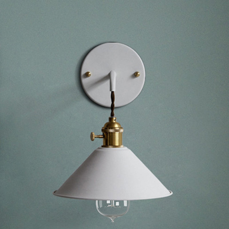 Moderne kreative Kegel Hängende Wandleuchten schmiedeeisere Makkaronwandlampe für Innenräume