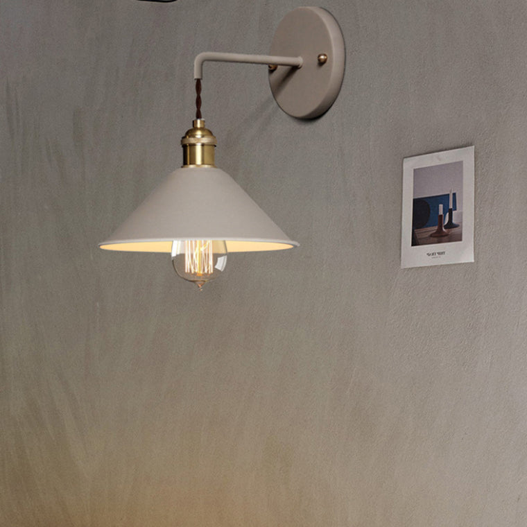 Moderne kreative Kegel Hängende Wandleuchten schmiedeeisere Makkaronwandlampe für Innenräume