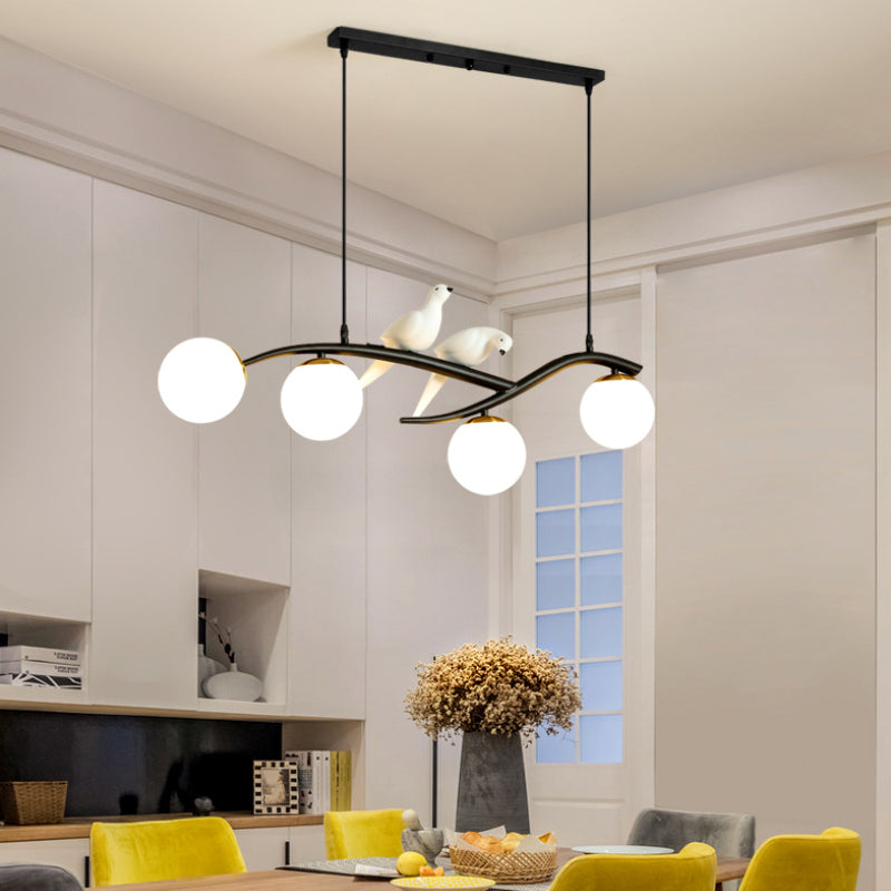 Modern Pendant Lighting for Kitchen Island Linear Island Lighting in Black