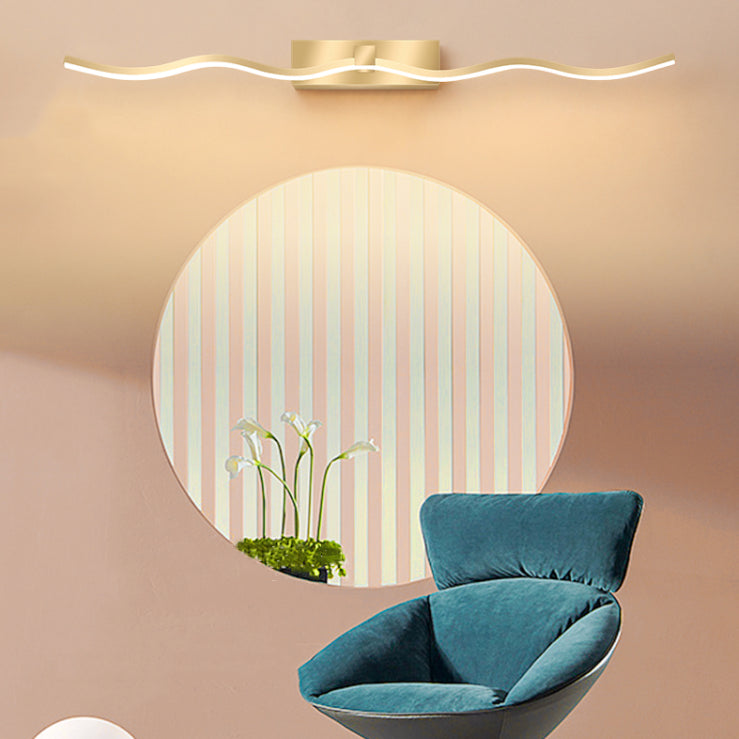 Vanité de vanité en métal linéaire lampe d'éclairage mural contemporain à 1 lumière