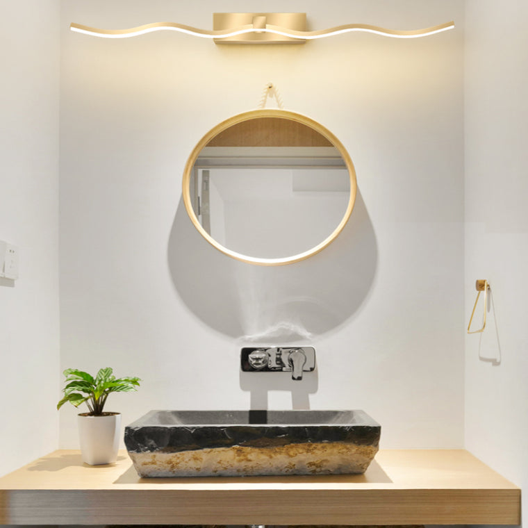 Vanité de vanité en métal linéaire lampe d'éclairage mural contemporain à 1 lumière