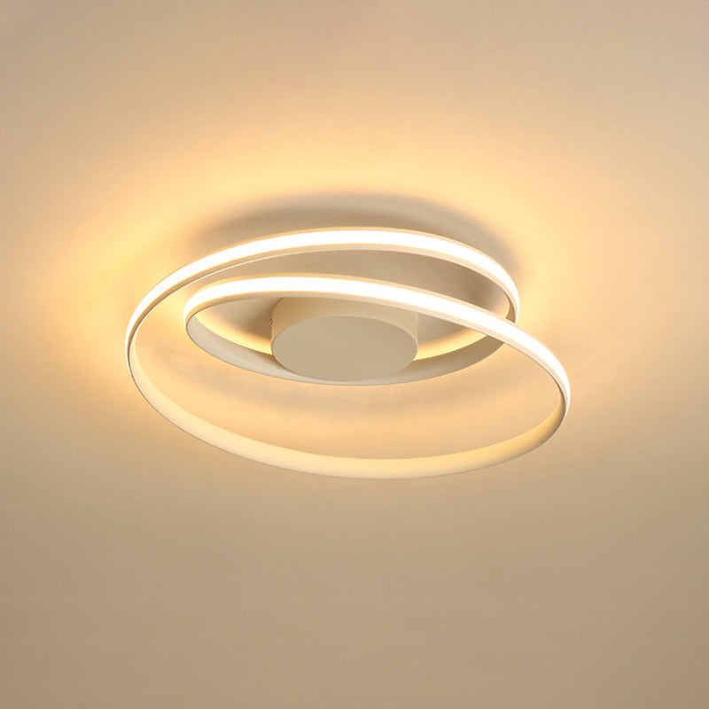 Moderne Minimalistische Indoor LED Plafondlamp Aluminium Lineaire Flush Mount met Silicone Shade