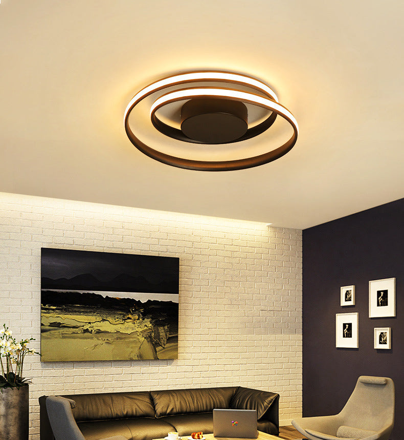 Moderne Minimalistische Indoor LED Plafondlamp Aluminium Lineaire Flush Mount met Silicone Shade