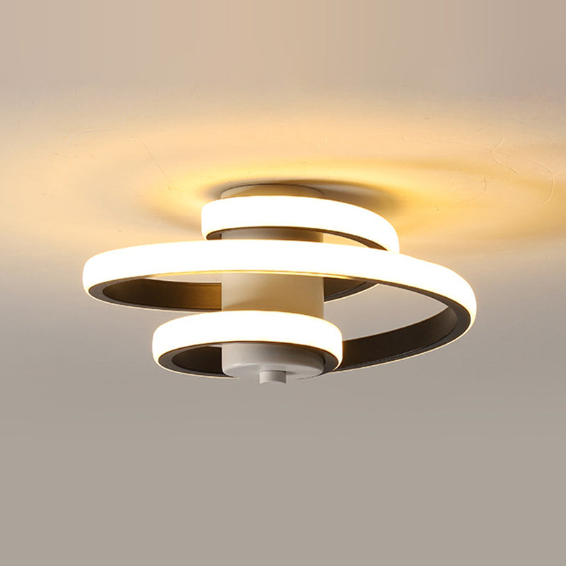 Silice Gel DEL Ceiling Light in Modern Simplicity Aluminium Flush Mount for Living Room