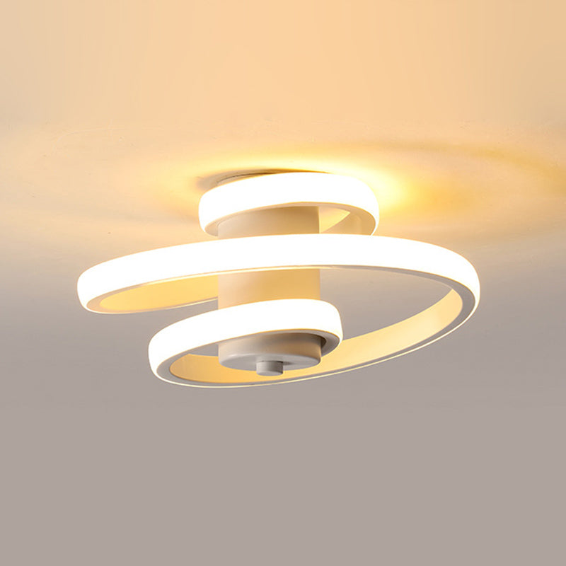 Silice Gel DEL Ceiling Light in Modern Simplicity Aluminium Flush Mount for Living Room