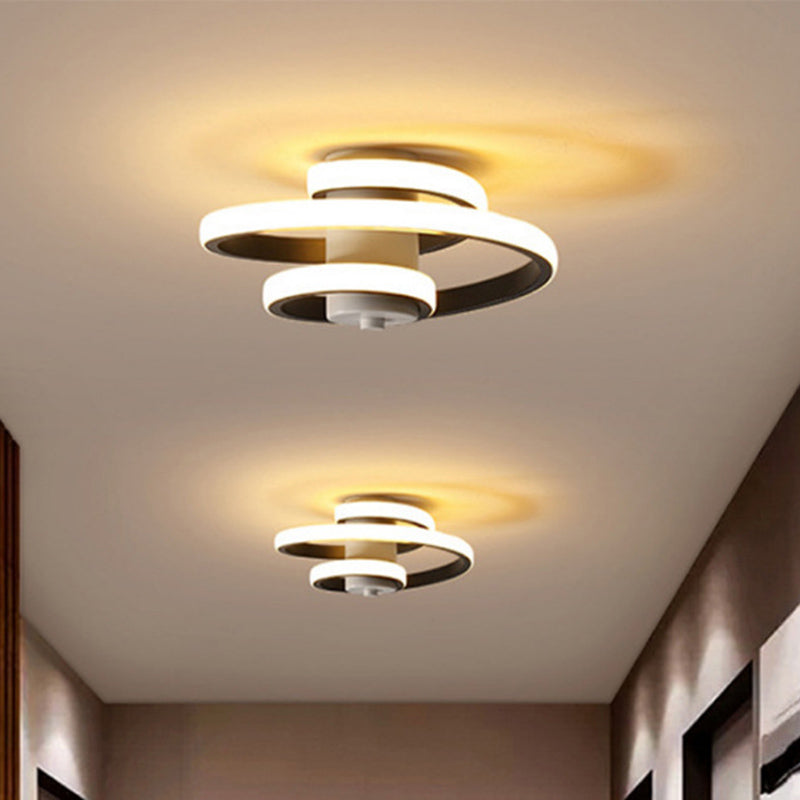Silice Gel DEL Ceiling Light in Modern Simplicity Aluminium Flush Mount for Living Room
