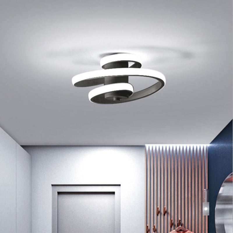 Silice Gel DEL Ceiling Light in Modern Simplicity Aluminium Flush Mount for Living Room