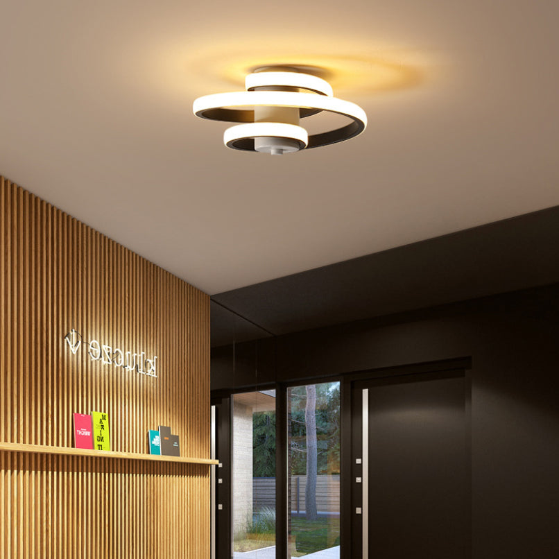 Silice Gel DEL Ceiling Light in Modern Simplicity Aluminium Flush Mount for Living Room