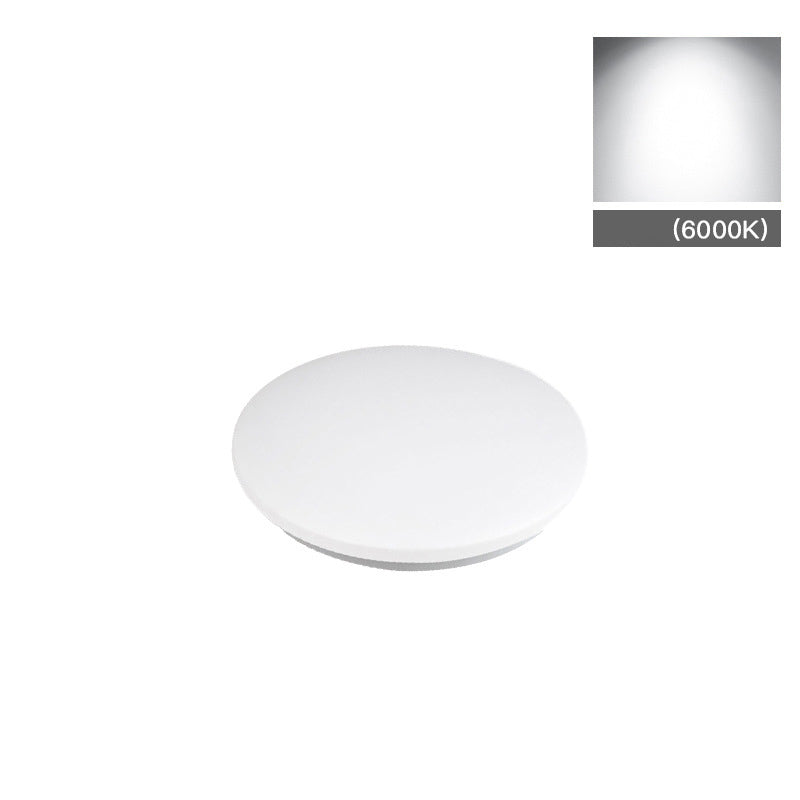 Weiße, kreisförmige LED-Deckenleuchte im modernen, prägnanten Aluminium-Einbaustil mit Acrylschirm