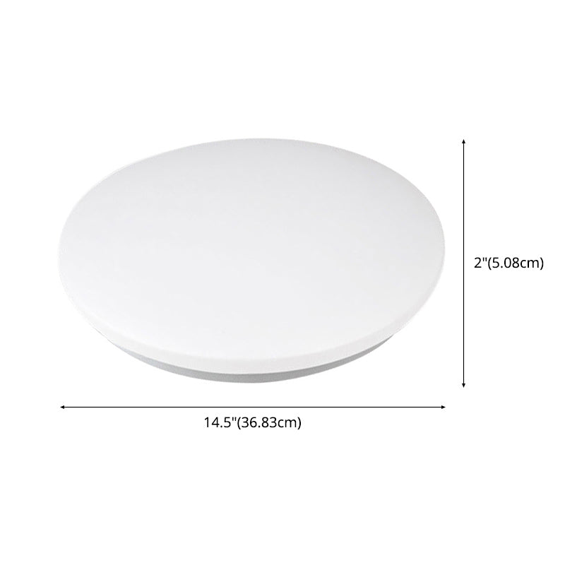 Weiße, kreisförmige LED-Deckenleuchte im modernen, prägnanten Aluminium-Einbaustil mit Acrylschirm