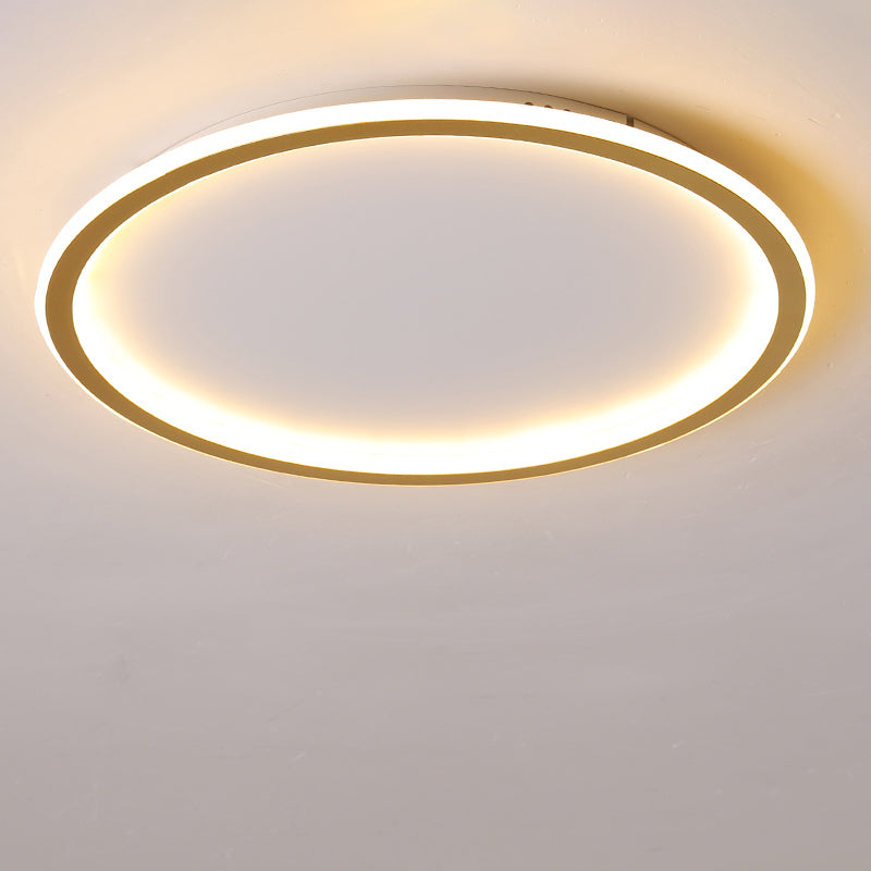 Moderne minimalistische ronde LED-plafondlamp aluminium binneninbouw met siliconen kap