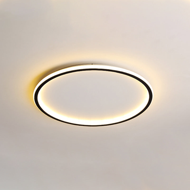 Moderne minimalistische ronde LED-plafondlamp aluminium binneninbouw met siliconen kap