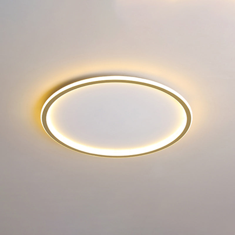 Moderne minimalistische ronde LED-plafondlamp aluminium binneninbouw met siliconen kap
