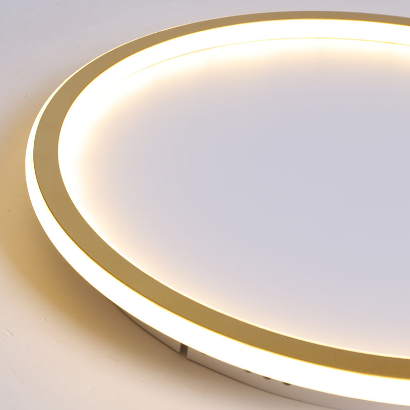 Moderne minimalistische ronde LED-plafondlamp aluminium binneninbouw met siliconen kap