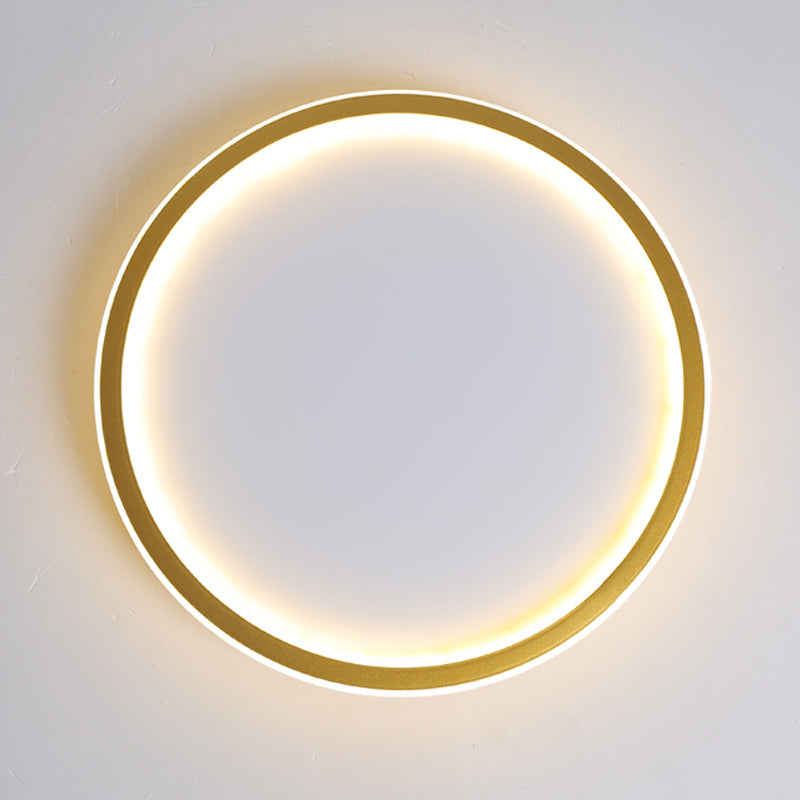 Moderne minimalistische ronde LED-plafondlamp aluminium binneninbouw met siliconen kap