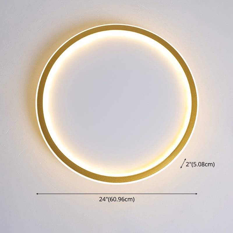 Moderne minimalistische ronde LED-plafondlamp aluminium binneninbouw met siliconen kap