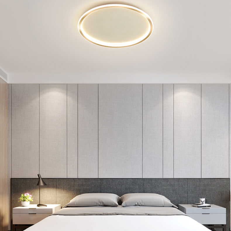 Moderne minimalistische ronde LED-plafondlamp aluminium binneninbouw met siliconen kap