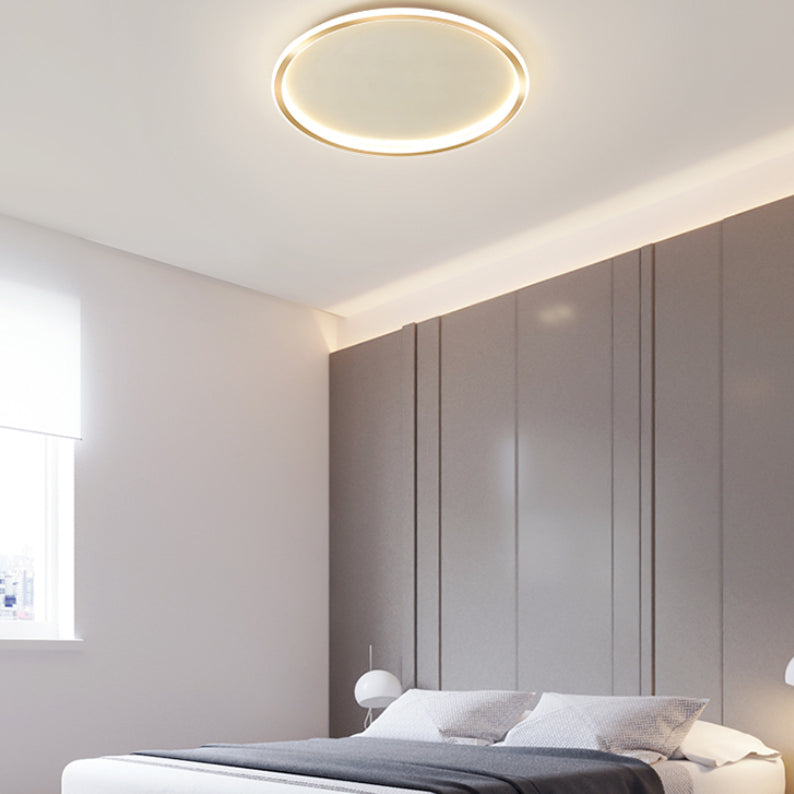 Moderne minimalistische ronde LED-plafondlamp aluminium binneninbouw met siliconen kap