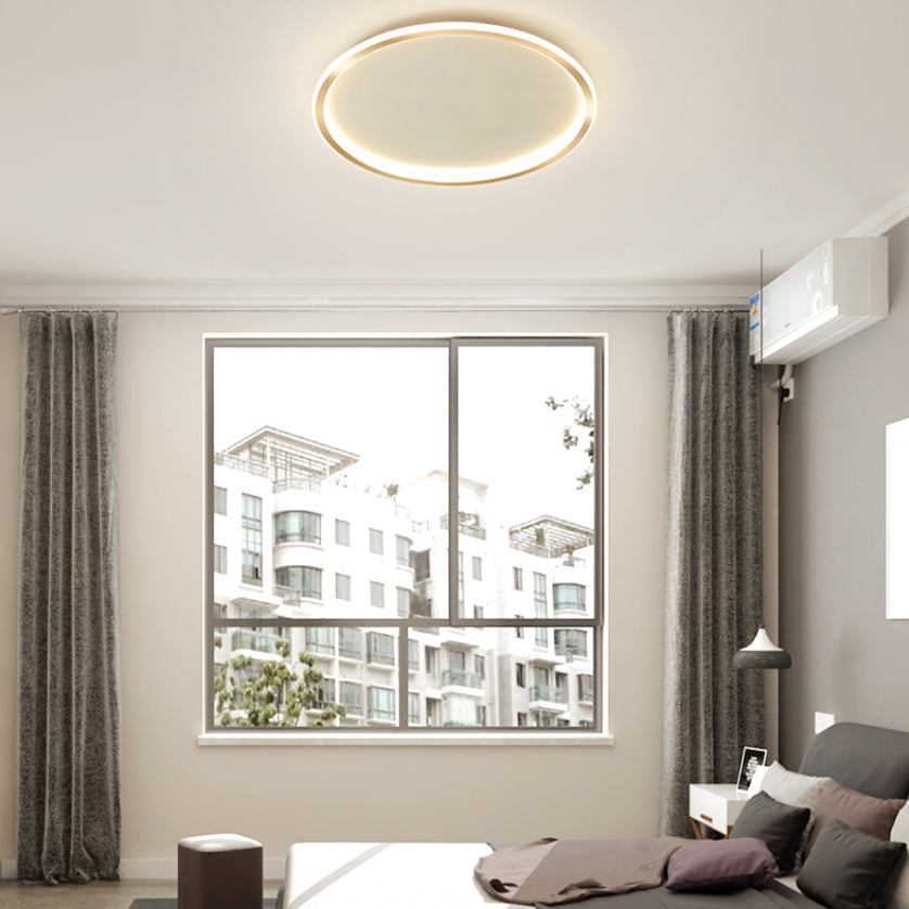Moderne minimalistische ronde LED-plafondlamp aluminium binneninbouw met siliconen kap