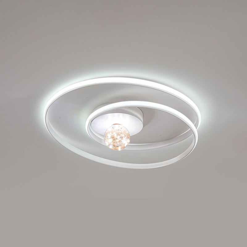 Modern Creative LED Ceiling Light Aluminium Linear Ceiling Fixture with Silica Gel Shade