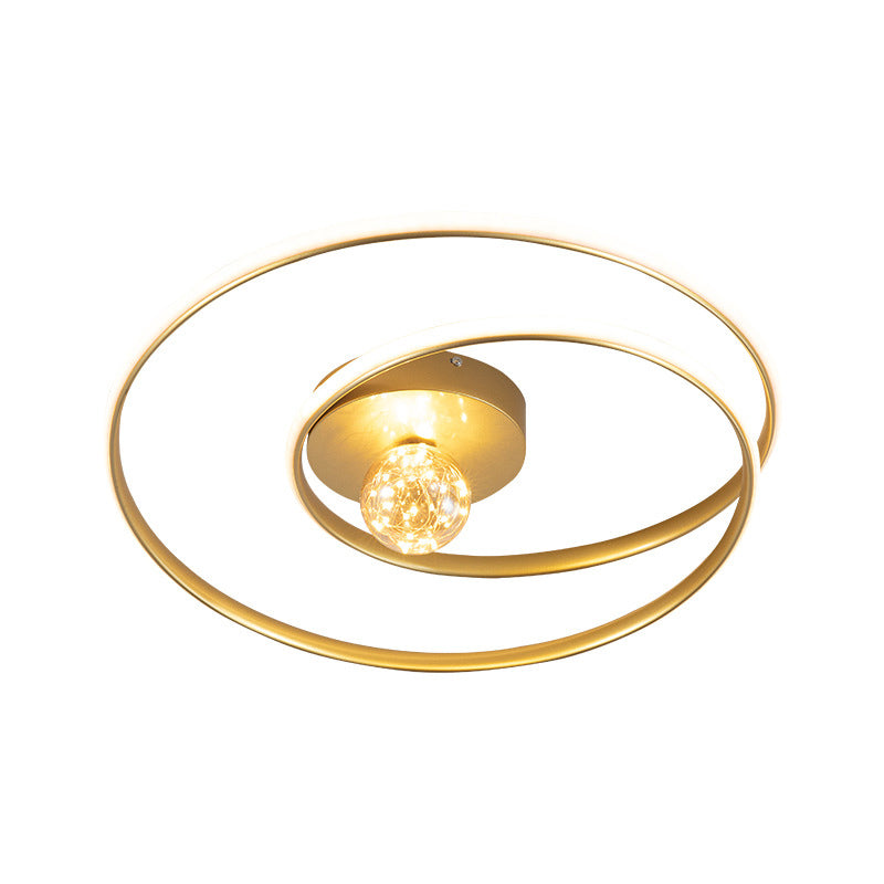 Modern Creative LED Ceiling Light Aluminium Linear Ceiling Fixture with Silica Gel Shade