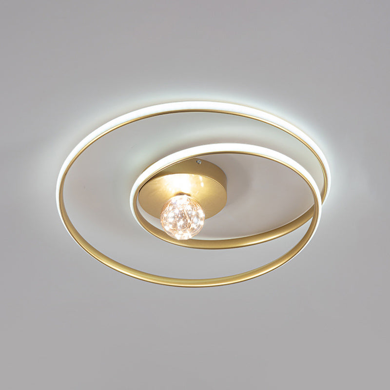 Modern Creative LED Ceiling Light Aluminium Linear Ceiling Fixture with Silica Gel Shade